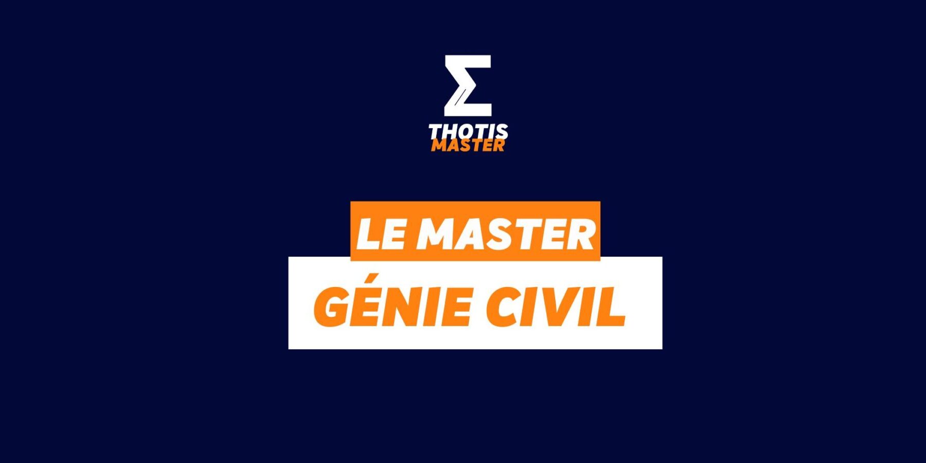 Master Génie Civil Master Génie Civil