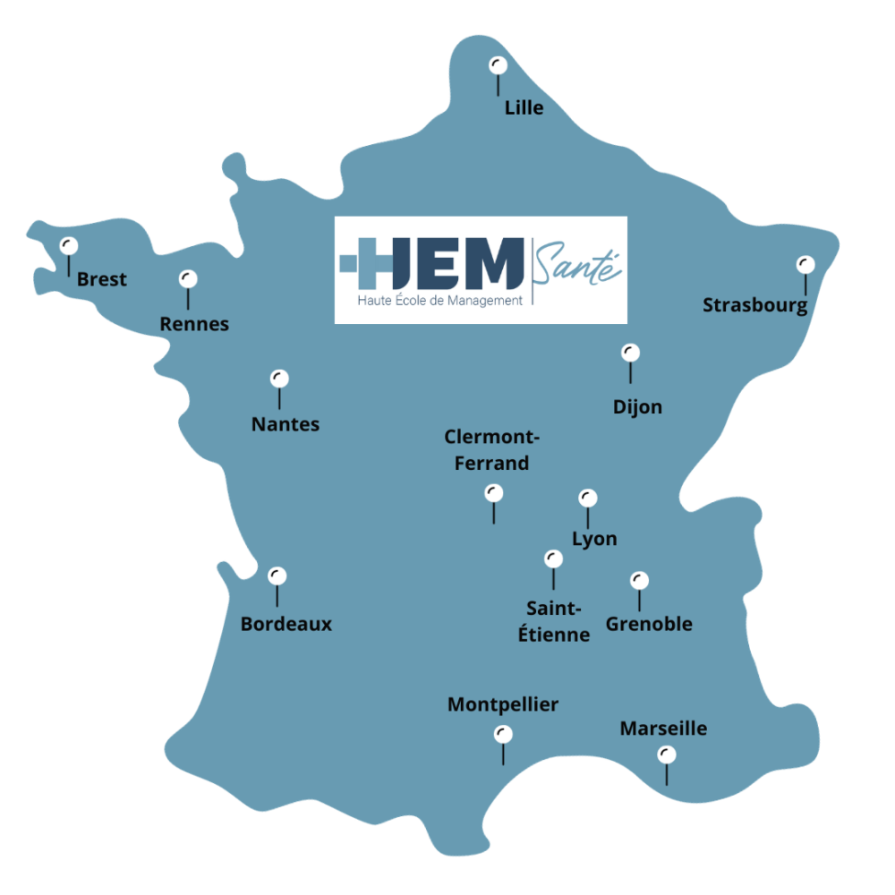 carte des campus HEM Santé