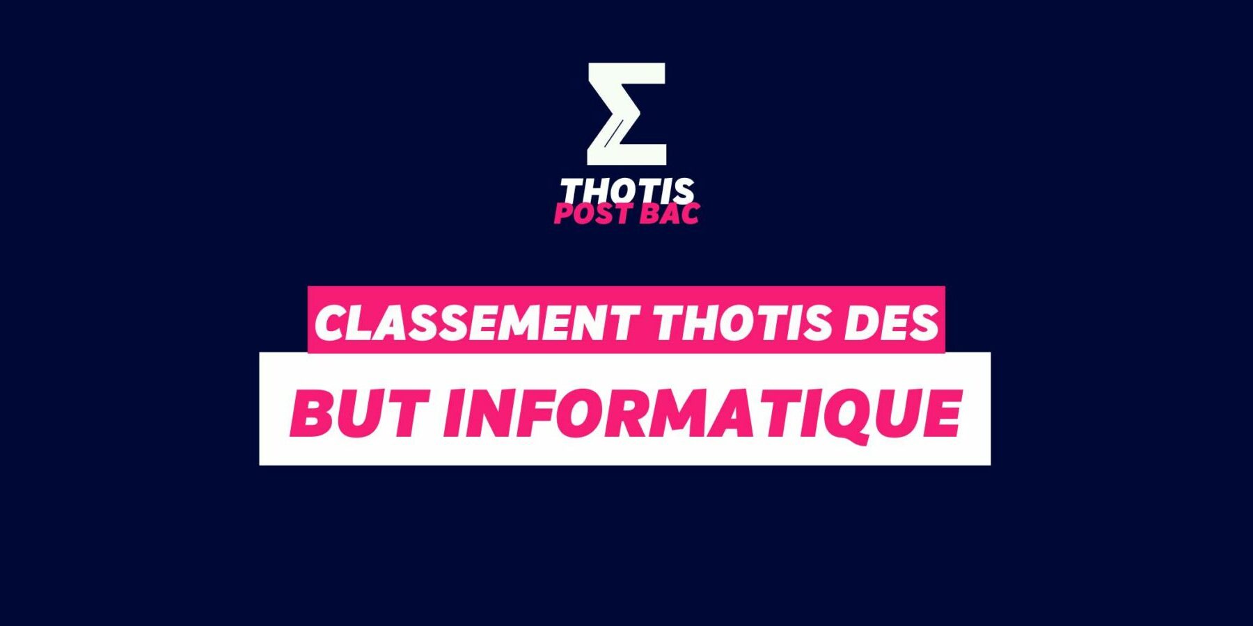 Classement BUT informatique