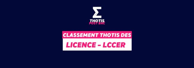 Classement licence LLCER