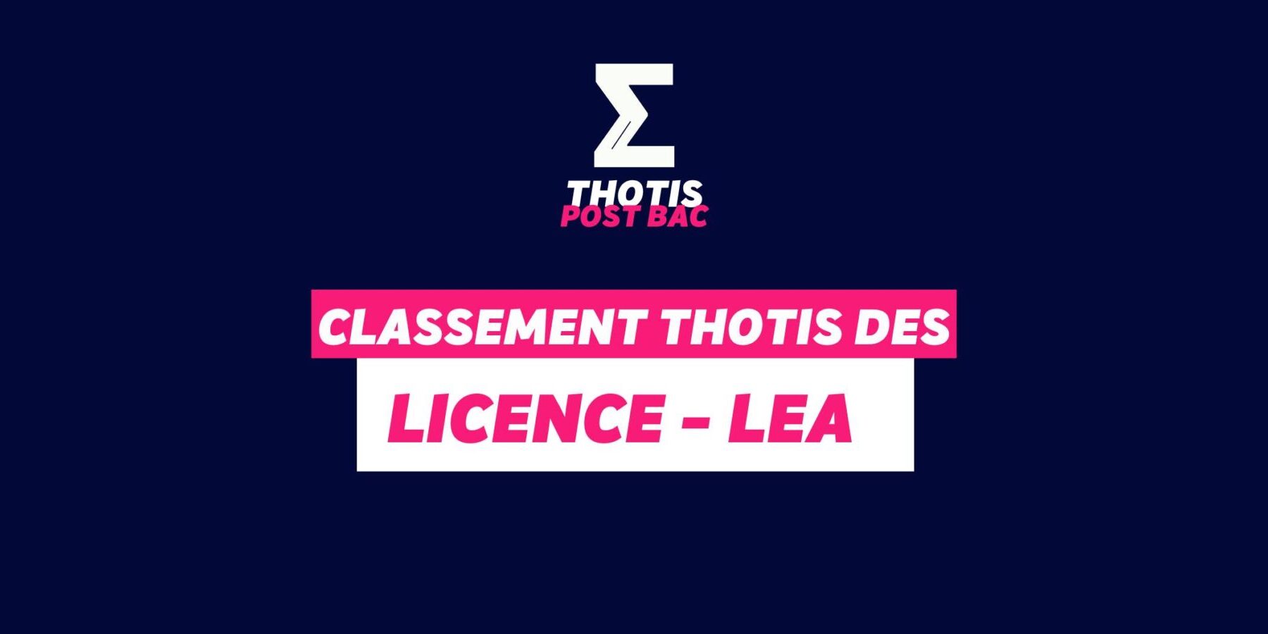 Classement licence LEA