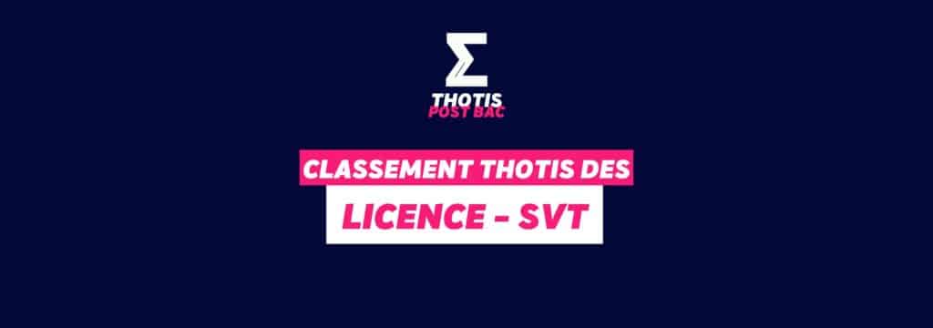 Classement licence SVT