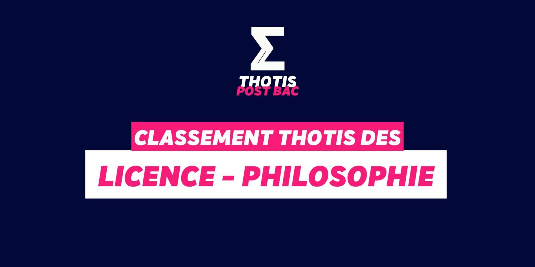 Classement licence philosophie