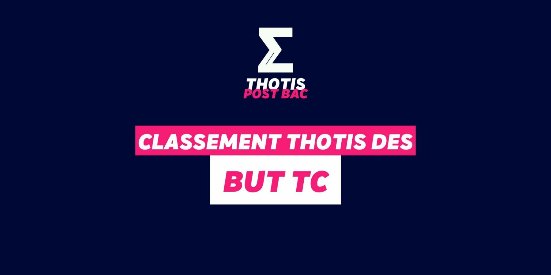 Classement BUT TC 2025