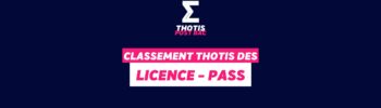 Classement licence PASS