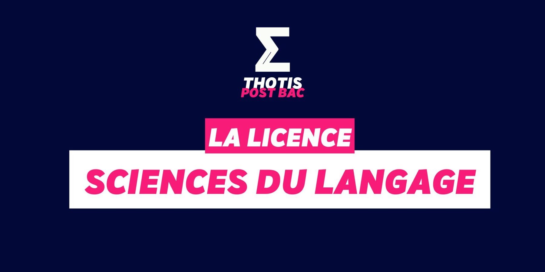Licence Sciences du Langage