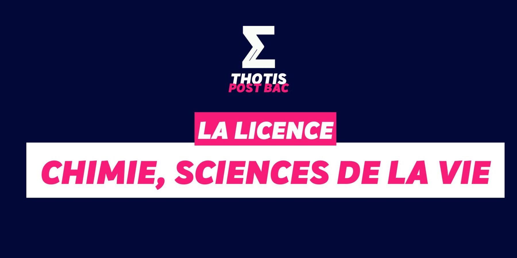 Licence Chimie, Sciences de la Vie