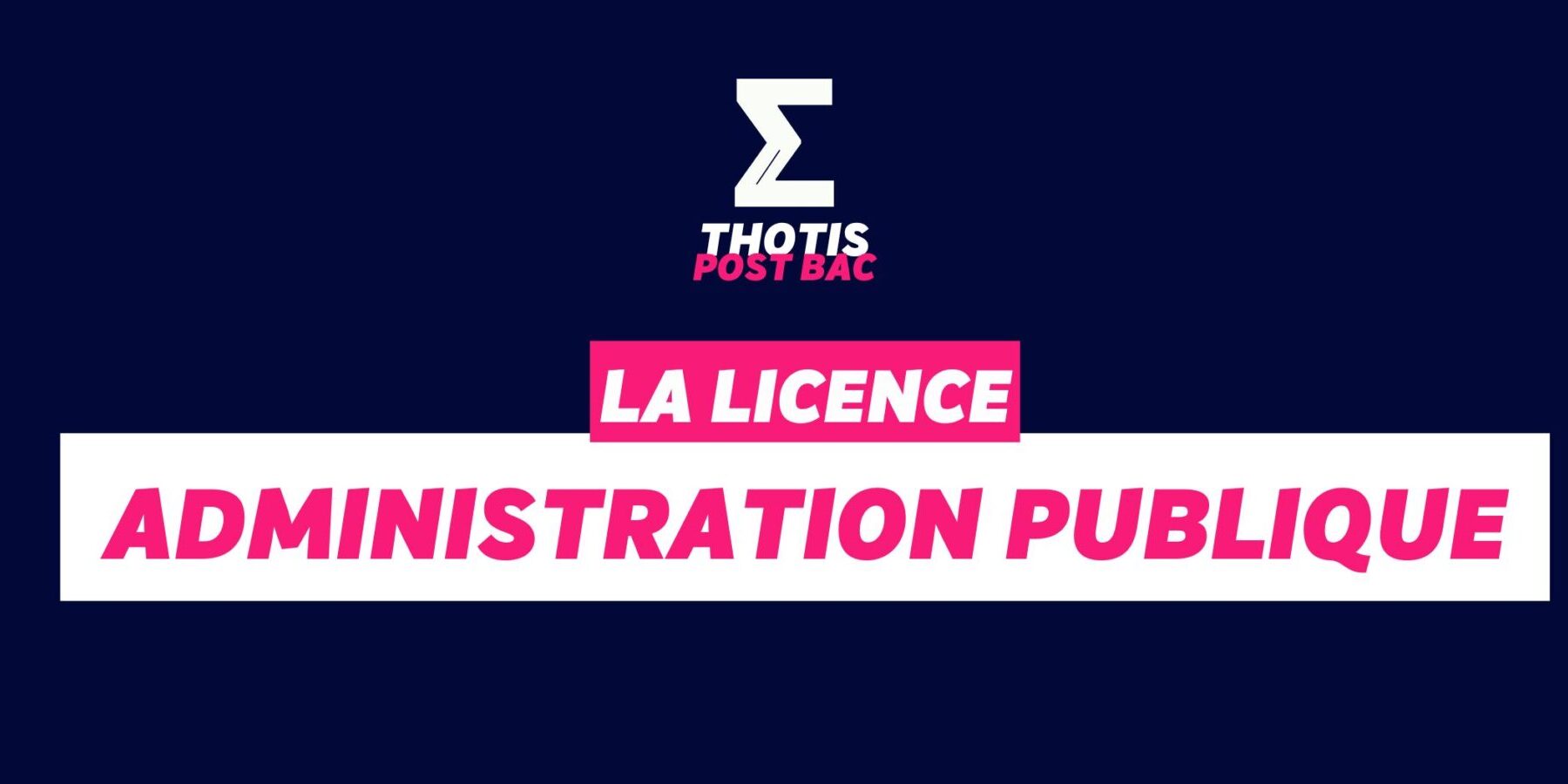 Licence Administration publique