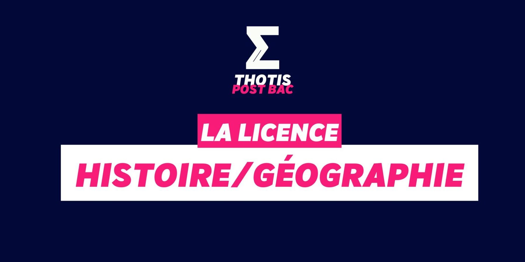 Licence Histoire-Géographie
