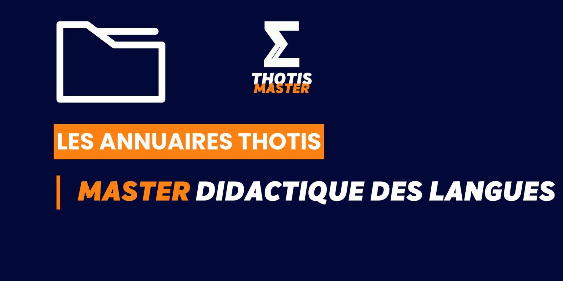 Thotis Annuaire - Master Didactique des langues
