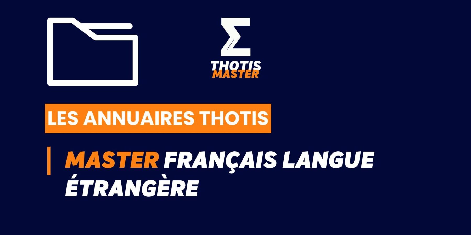 Thotis Annuaire - Master Français langue étrangère