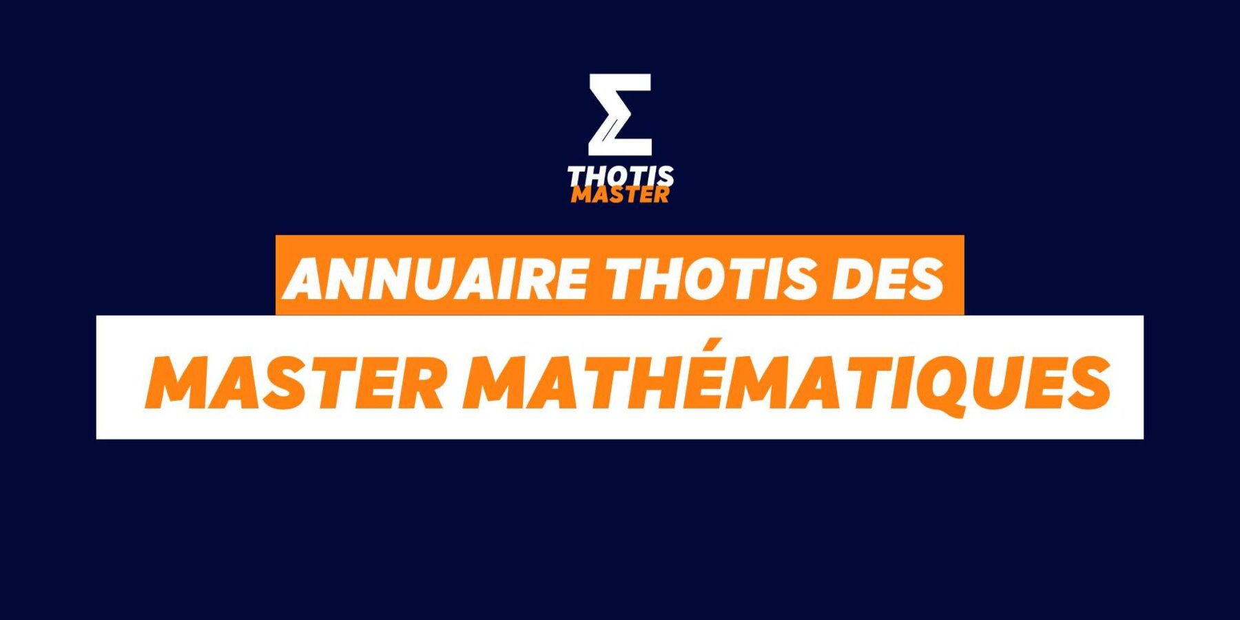 Annuaire Master Maths (1) Annuaire Master Maths