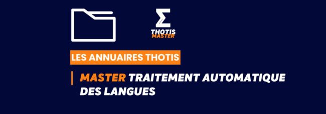 Thotis Annuaire - Master Traitement automatique des langues