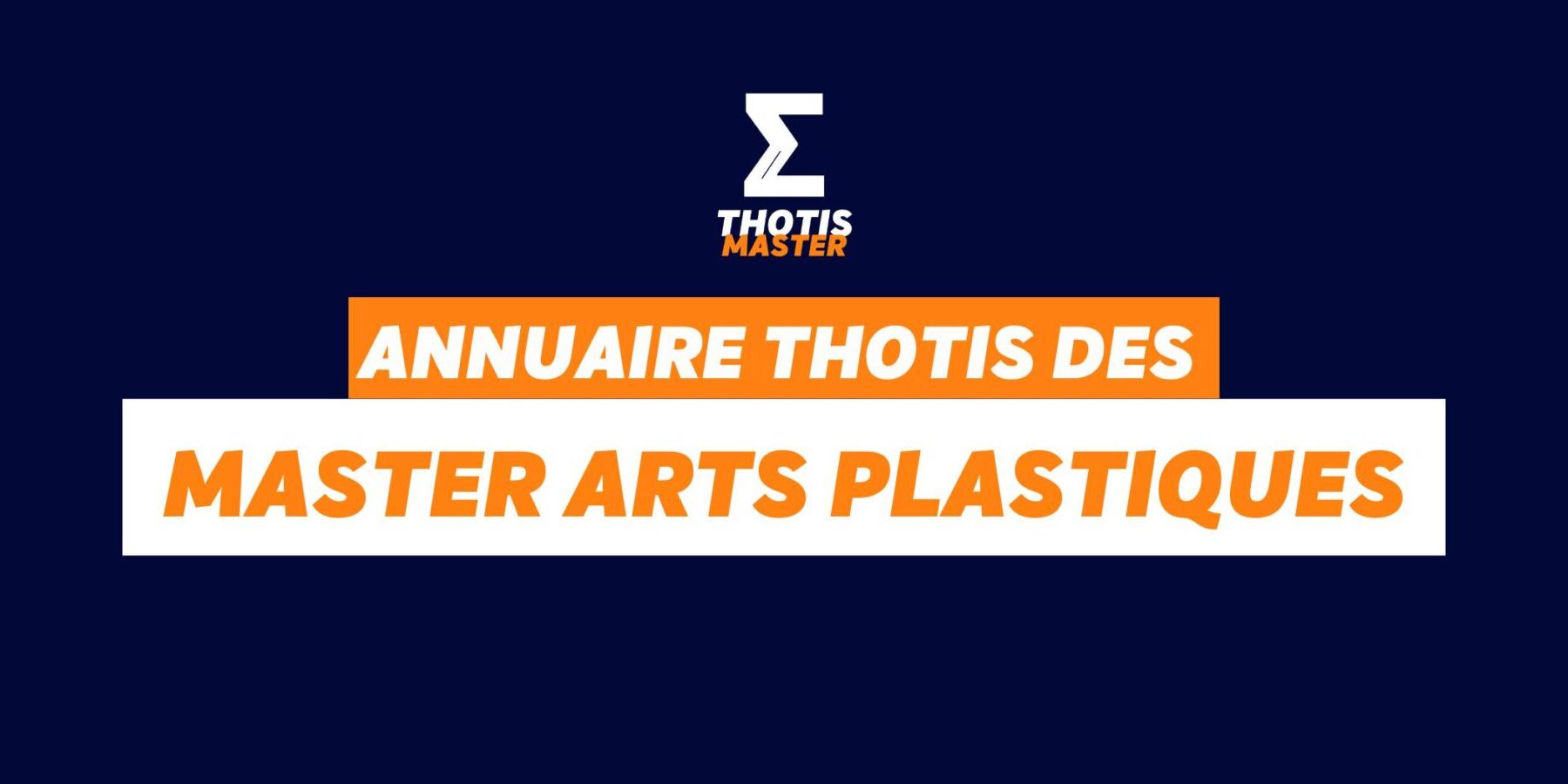 Annuaire master Arts platiques