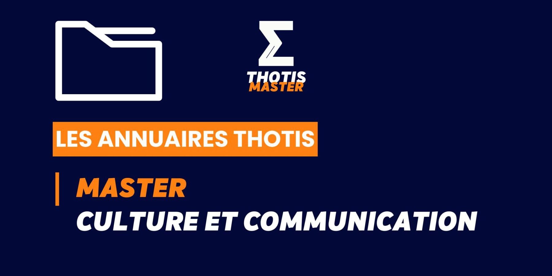 Thotis Annuaire - Master Culture et communication
