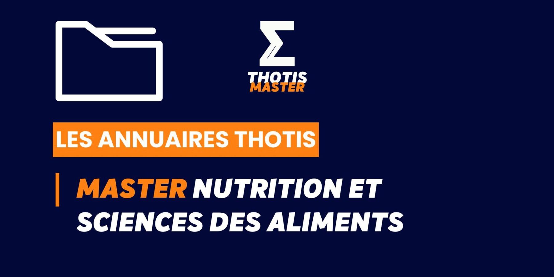 Thotis Annuaire - Master Nutrition et science des aliments