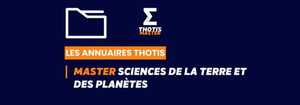 Thotis Annuaire - Master Sciences de la Terre et des planètes
