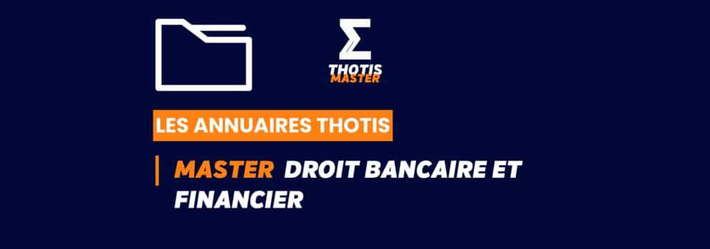 Thotis Annuaire - Master droit bancaire et financier