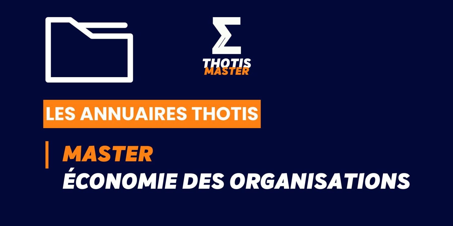 Thotis Annuaire - Master économie des organisations