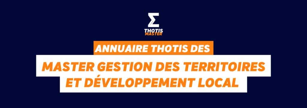 Thotis Annuaire master Gestion des territoires et développement local