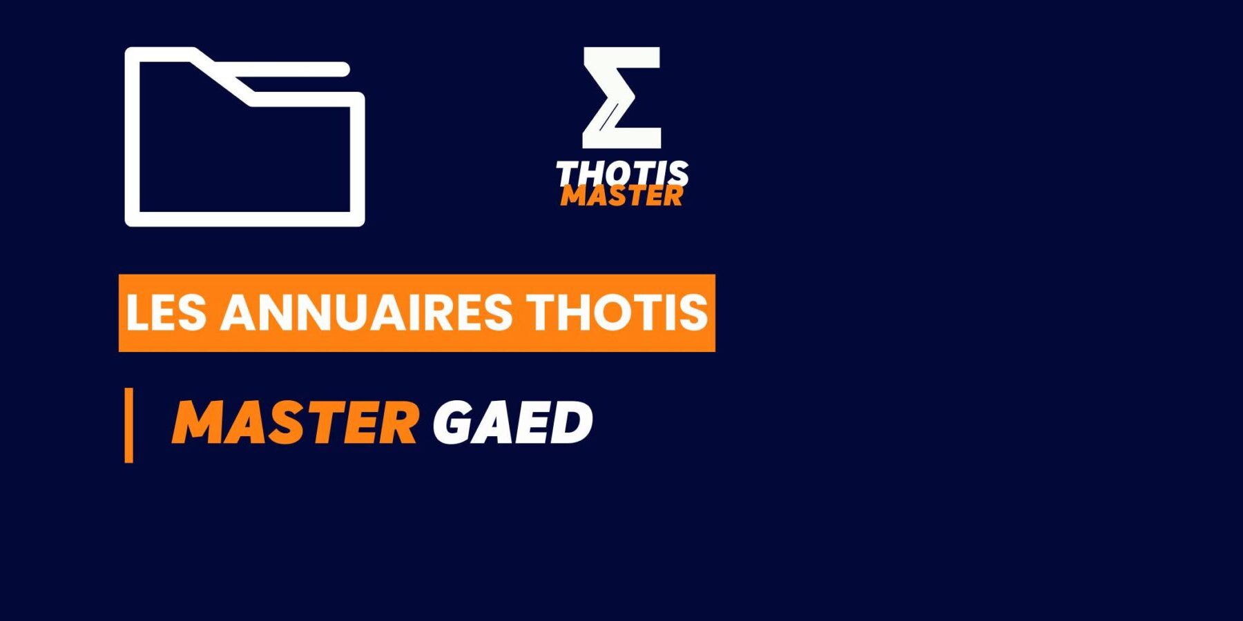 Thotis Annuaire - Master GAED