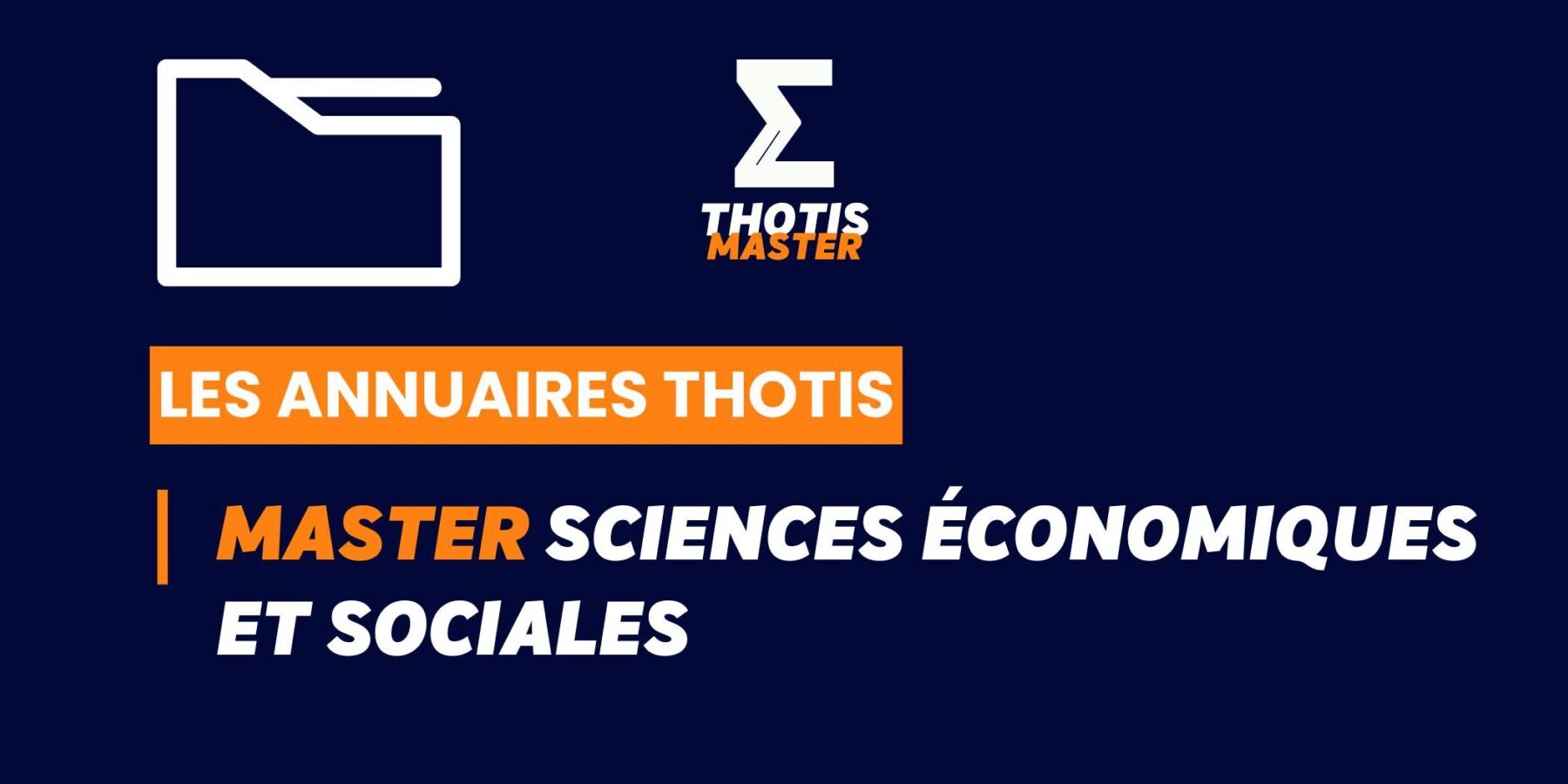 Thotis Annuaire - Master Sciences économiques et sociales