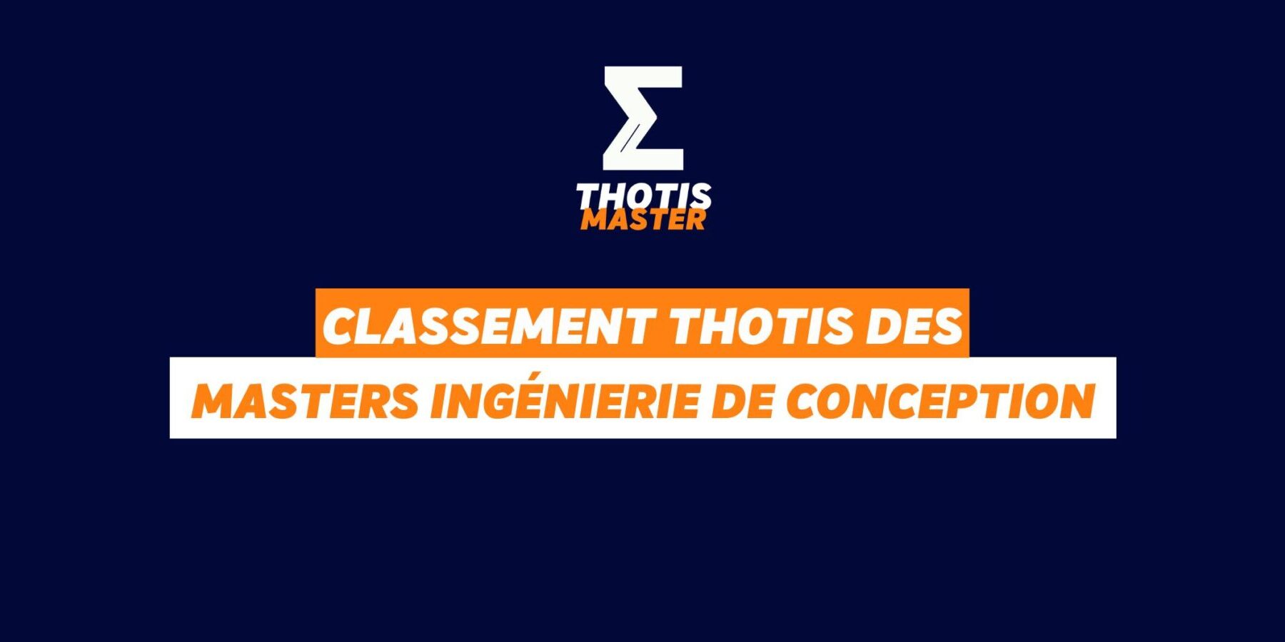 Classement MASTER ingénierie de conception