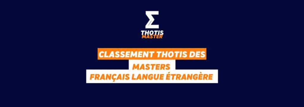 Thotis Classement MASTER Français langue étrangère