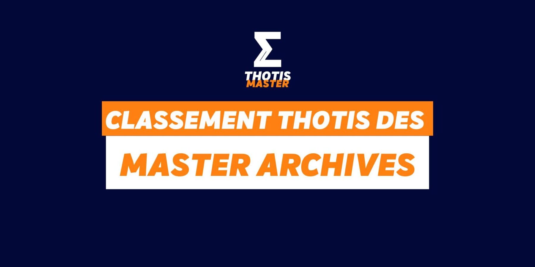 Classement master Archives