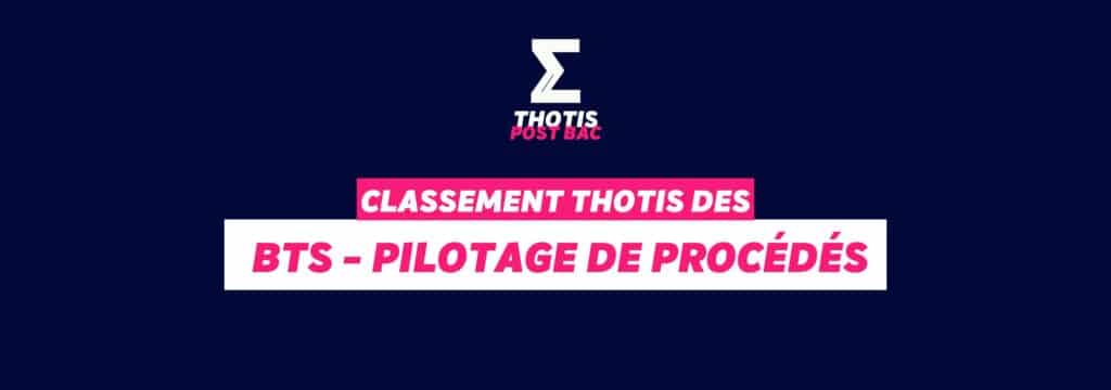 Classement BTS - Pilotage des procédés