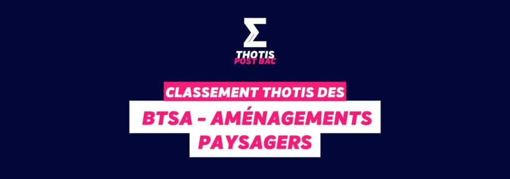 Classement BTSA - Aménagements paysagers