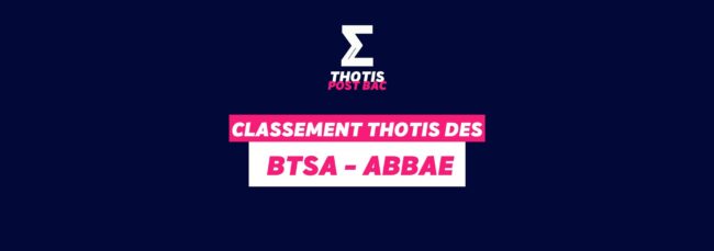 Classement BTSA - Analyses biologiques, biotechnologiques, agricoles et environnementales