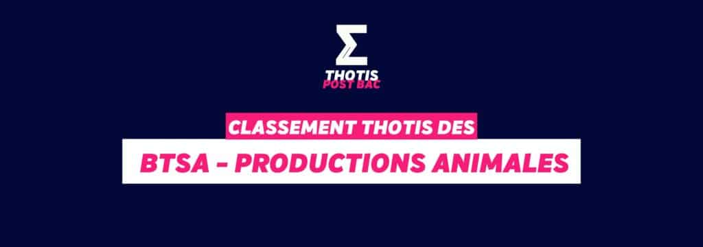 Classement BTSA - Productions Animales