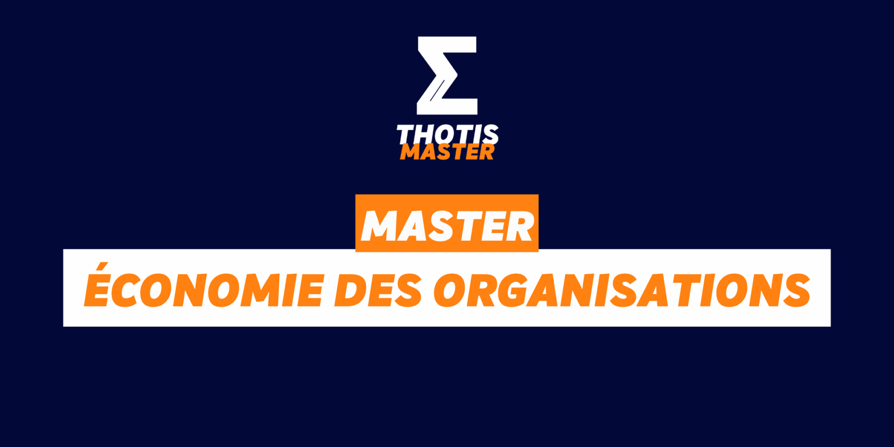 Master économie des organisations